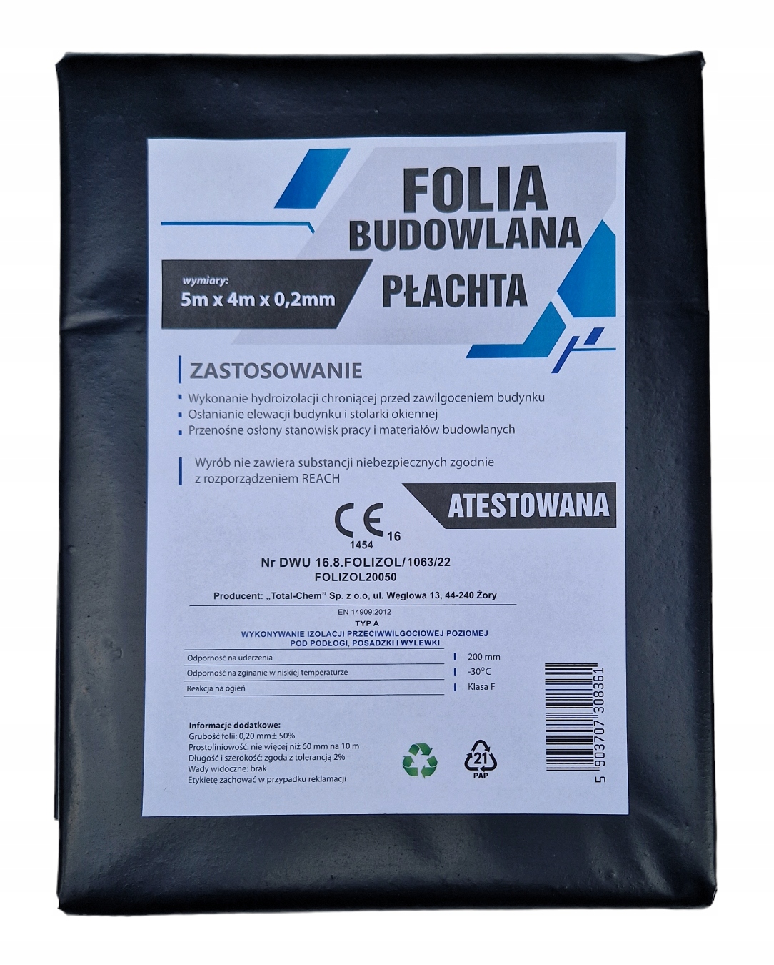 CPFolie izolačná fólia 5 x 4 x 0,2 mm 92 g/m²